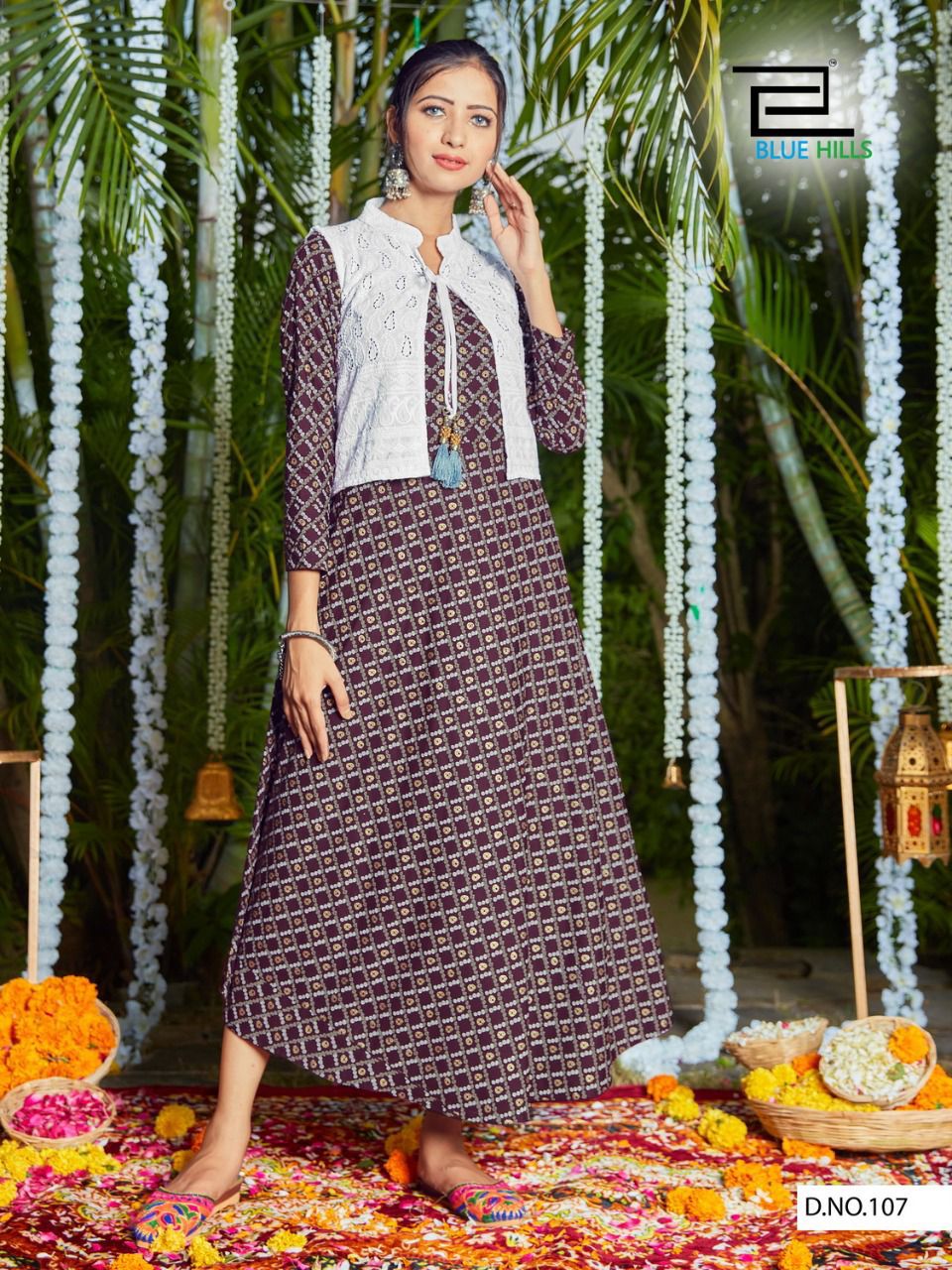 Blue Hills Stopwatch Latest Ethnic Wear Rayon Anarkali Kurti With Koti Collection